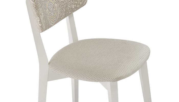 Стул КРИТ т.201/Cristal com 02/Cristal 02 (Белая эмаль) бук - фото 5