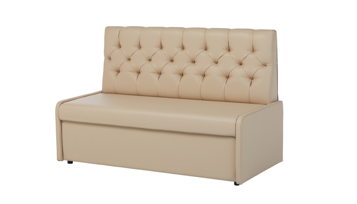 Диван КУ-21 с коробом 140см экокожа Линкольн 201 капучино