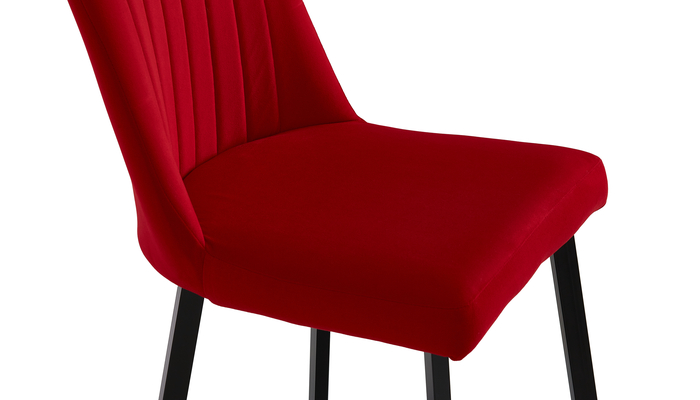 Стул РЕТРО ПОЛОСКА черный/тк. алый Ловели 43 (С119) - фото 5