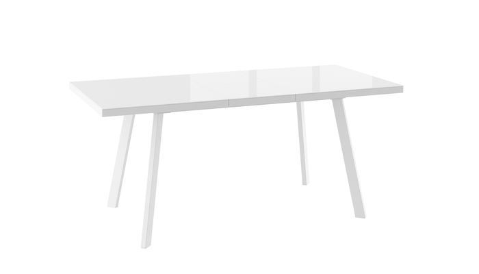 Стол прямоугольный БОРГ-140 140+40*85 белый/стекло белое оптивайт, вкладка стекло - фото 2