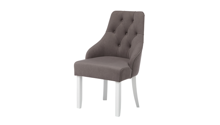 Стул ЭМИЛИ белый/тк. Гулати 04 латте