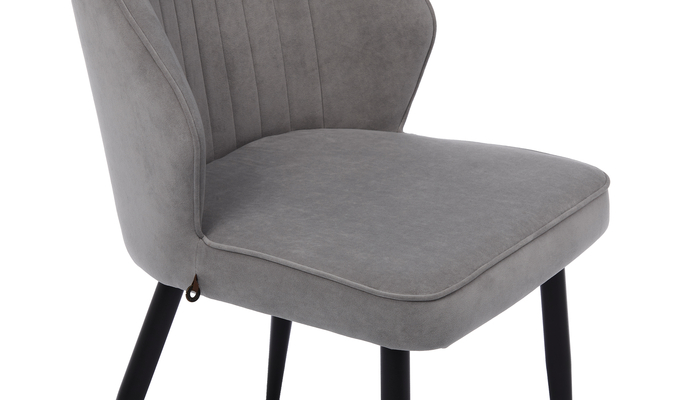 Стул MICHAEL черный/велюр GREY LUX b22 серый - фото 5
