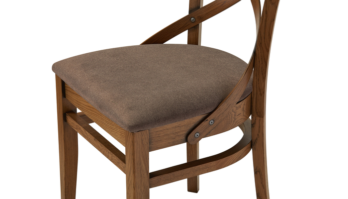 Стул СОЛО т.004/тк. Loft 232 (2С) коричневый (Светлый дуб с черной патиной) - фото 5