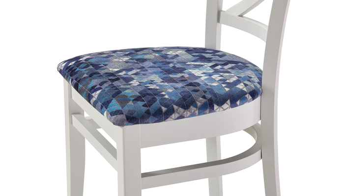 Стул МАРИО т.201/тк.1-229 С Призма 780 (Белая эмаль) - фото 5