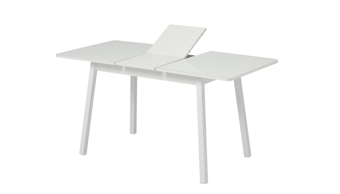 Стол прямоугольный TIRK RADIAL-110  110+32*70 белый/стекло белое - фото 3