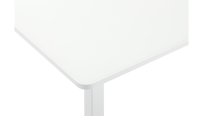 Стол прямоугольный TIRK RADIAL-110  110+32*70 белый/стекло белое - фото 4