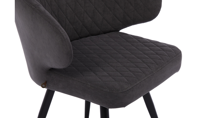 Стул поворотный РОБ-360 черный/велюр Б28 антрацит - фото 5