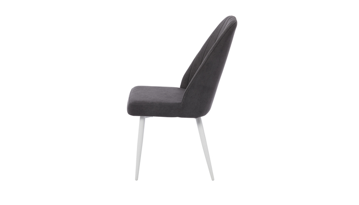 Стул ЛЕОНАРД М белый/велюр Б28 антрацит - фото 3