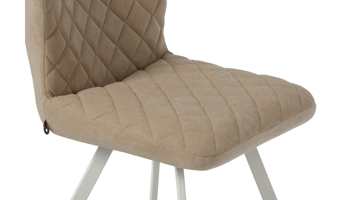 Стул РОББИ Д белый/велюр Б03 кремовый - фото 5