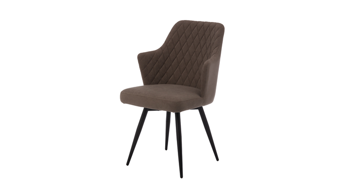 Стул поворотный ФРЕДДИ-360 черный/велюр Б05 латте - фото 3