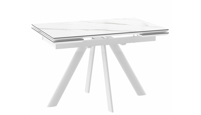 Стол прямоугольный ДЖЕК-120  120+30+30*80 белый/Калаката СТ Кер