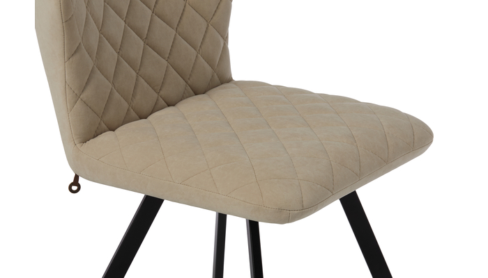 Стул РОББИ Д черный/велюр Б03 кремовый - фото 5