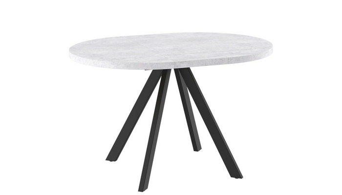 Стол круглый РОНДО М-90  90+35*90 черный/ламинат серый сланец - фото 2