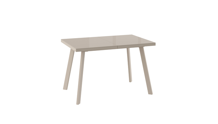 Стол прямоугольный БОРГ-120 120+40*80 капучино/стекло капучино, вкладка стекло