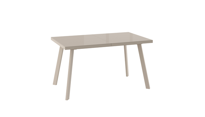 Стол прямоугольный BORG-140 140+40*85 капучино/стекло капучино, вкладка стекло
