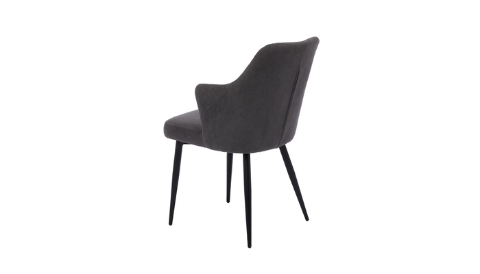Стул ФРЕДДИ черный/велюр Б28 антрацит - фото 4