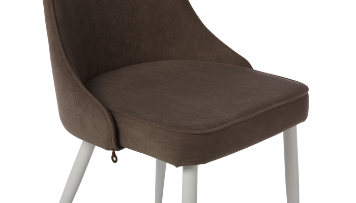 Стул ЛЕО белый/велюр Б05 латте - фото 5