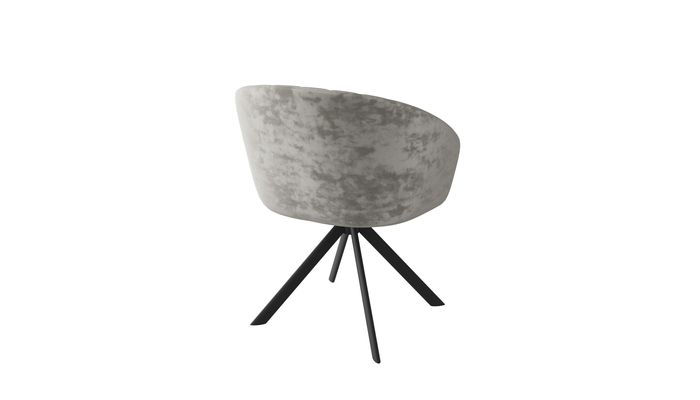 Стул поворотный ШЕЛЛИ-360 черный/плюш М02 жемчужный - фото 2