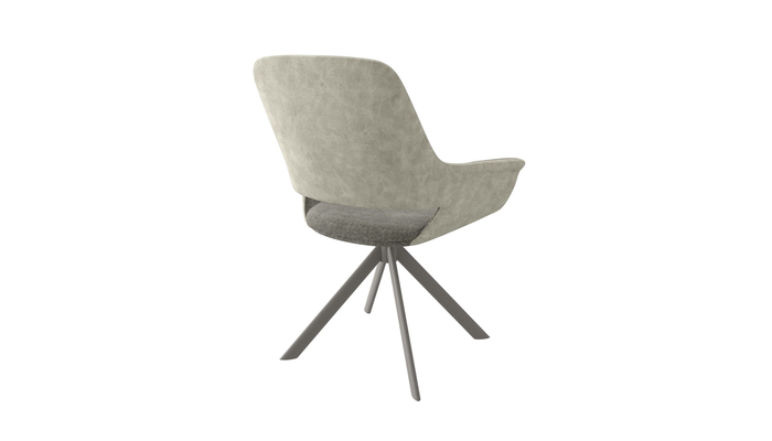 Стул поворотный ОФФИ-360 капучино/шенилл Г05 серый беж - Р молочный - фото 2