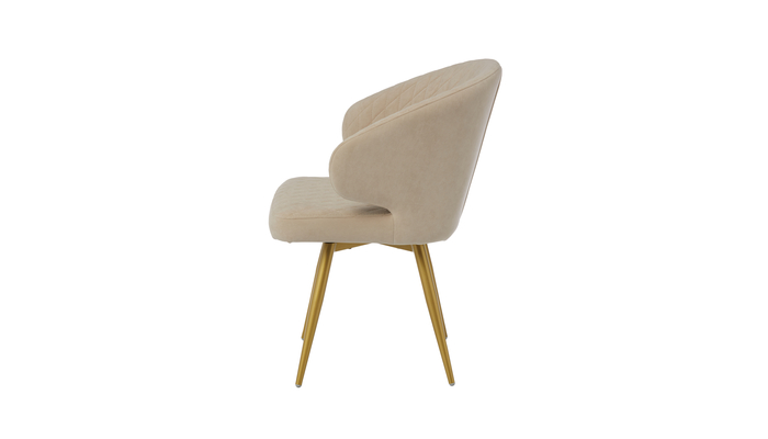 Стул поворотный РОБ-360 золото/велюр Б03 кремовый - фото 3