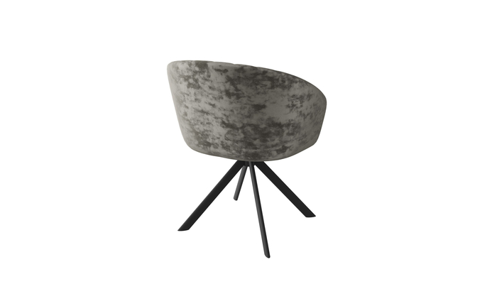 Стул поворотный ШЕЛЛИ-360 черный/плюш М04 серый беж - фото 2