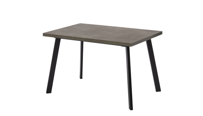 Стол прямоугольный БОРГ-120 120+40*80 черный/ламинат дымчатая керамика