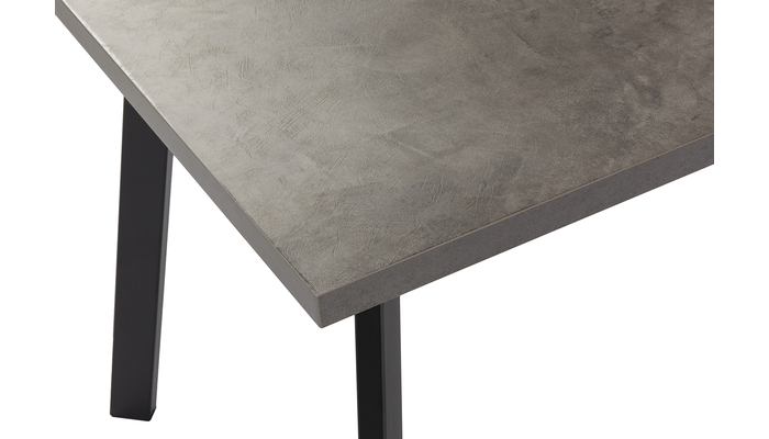 Стол прямоугольный БОРГ-120 120+40*80 черный/ламинат дымчатая керамика - фото 4