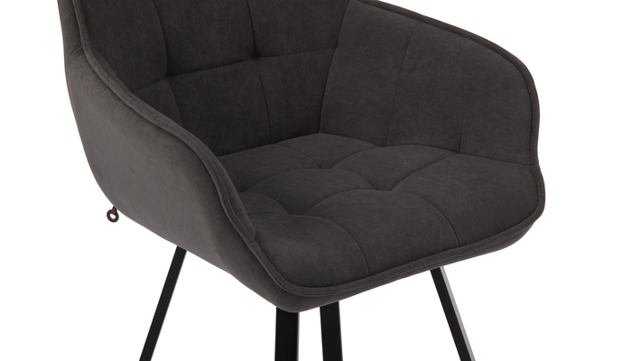 Стул РОМЕО-ФИКС черный/велюр Б28 антрацит - фото 5
