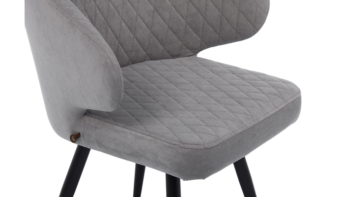 Стул поворотный РОБ-360 черный/велюр Б22 серый - фото 5