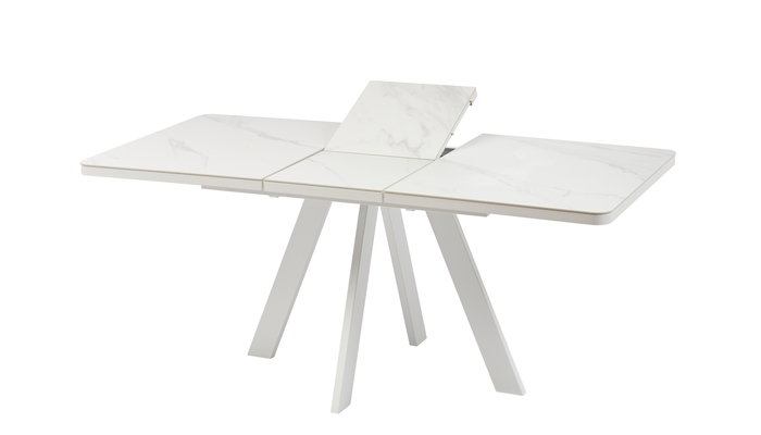 Стол прямоугольный закругленный БОБИ-140  140+40*85 белый/Калаката СТ Кер - фото 2