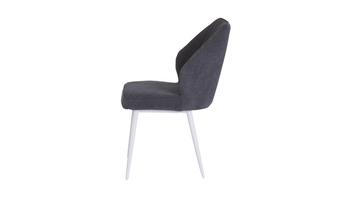 Стул МИШЕЛЬ белый/велюр Б28 антрацит - фото 2