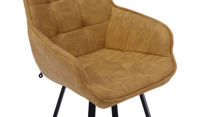 Стул поворотный РОМЕО-360 черный/К14 мокко - фото 5