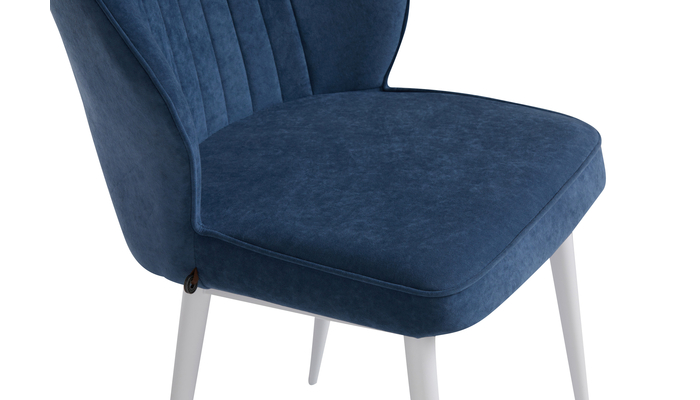 Стул МИШЕЛЬ белый/велюр Б08 синий - фото 5