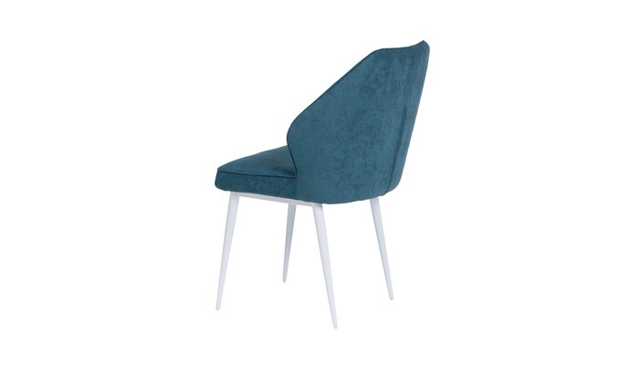 Стул МИШЕЛЬ белый/велюр Б10 темно-зеленый - фото 4