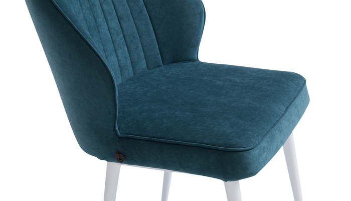 Стул МИШЕЛЬ белый/велюр Б10 темно-зеленый - фото 5